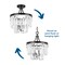 Progress Lighting Glimmer Collection Three-Light 15-1/2" Semi-Flush Convertible P2325-20 - alternate 2